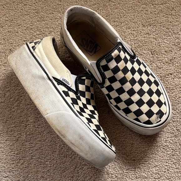 Vans Shoes - Vans | Checkered Platform Slip Ons